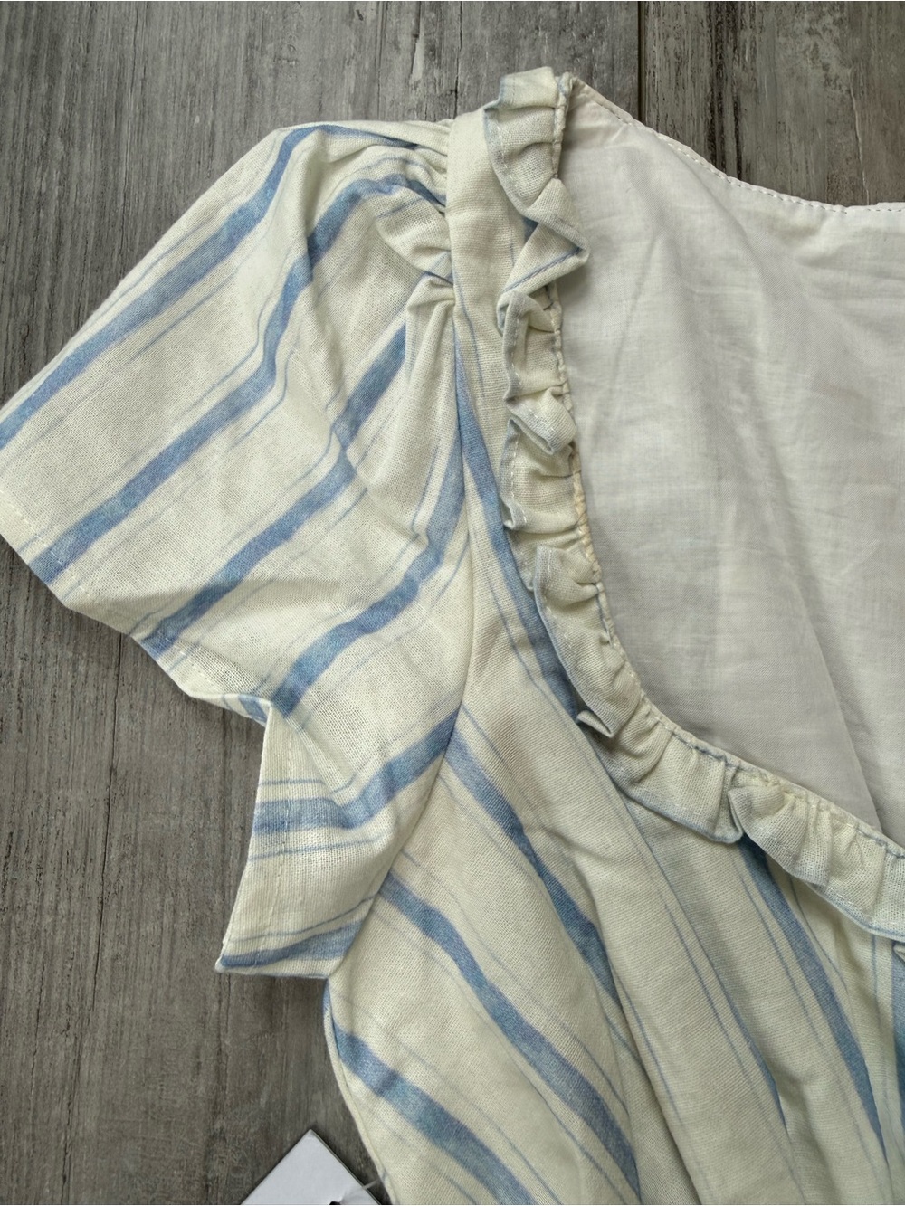 Princess Polly Monterrat Blue Stripe Cotton Mini Dress NWT US 2 Cottagecore - Picture 7 of 13